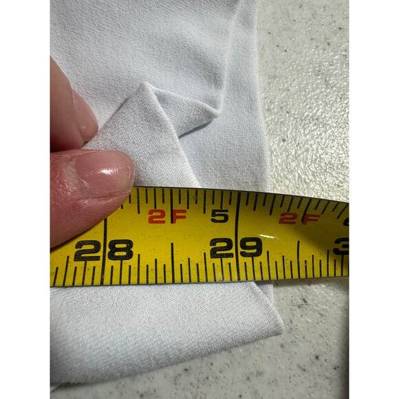 Susana Monaco Strapless Cuffed Ankle Jumpsuit in Sugar (White) Size L Nylon D48 - Picture 9 of 9